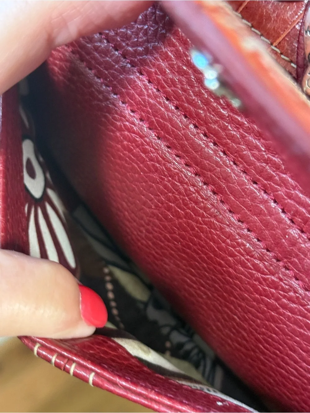 Brighton Leather Crossbody Wallet Bag Heart Buckle Croc Embossed